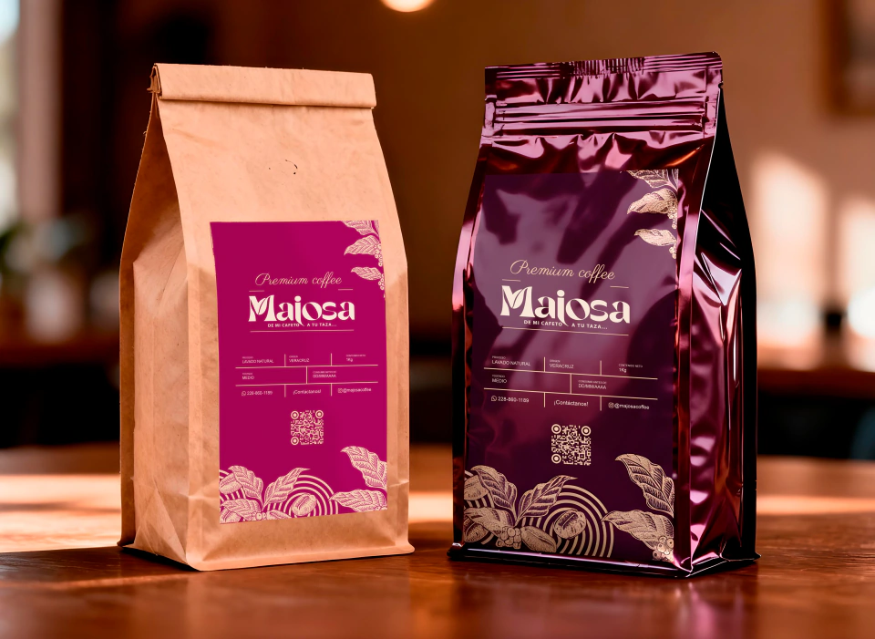 MAJOSA origin coffee bags in family-size presentations
